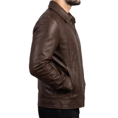 Vintage Brown Leather Jacket