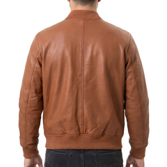 Men's brown Suede Bomber Jacket