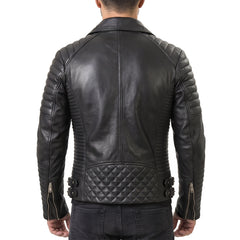 Armand Black Biker Leather Jacket