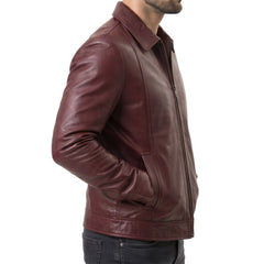 Burgundy Leather Jacket