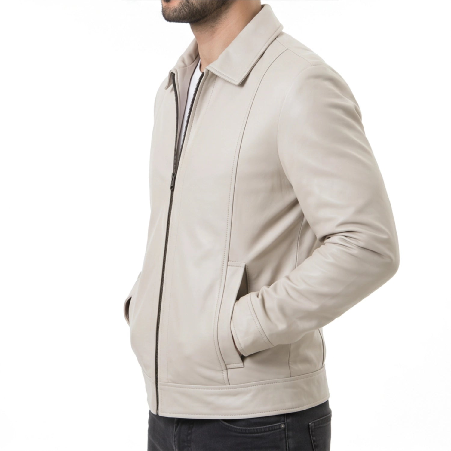 White Leather Jacket