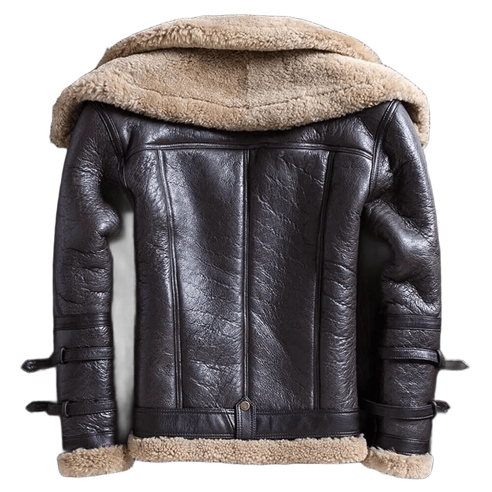 B3 Bomber Aviator RAF Pilot Flying Double Collar Leather Jacket