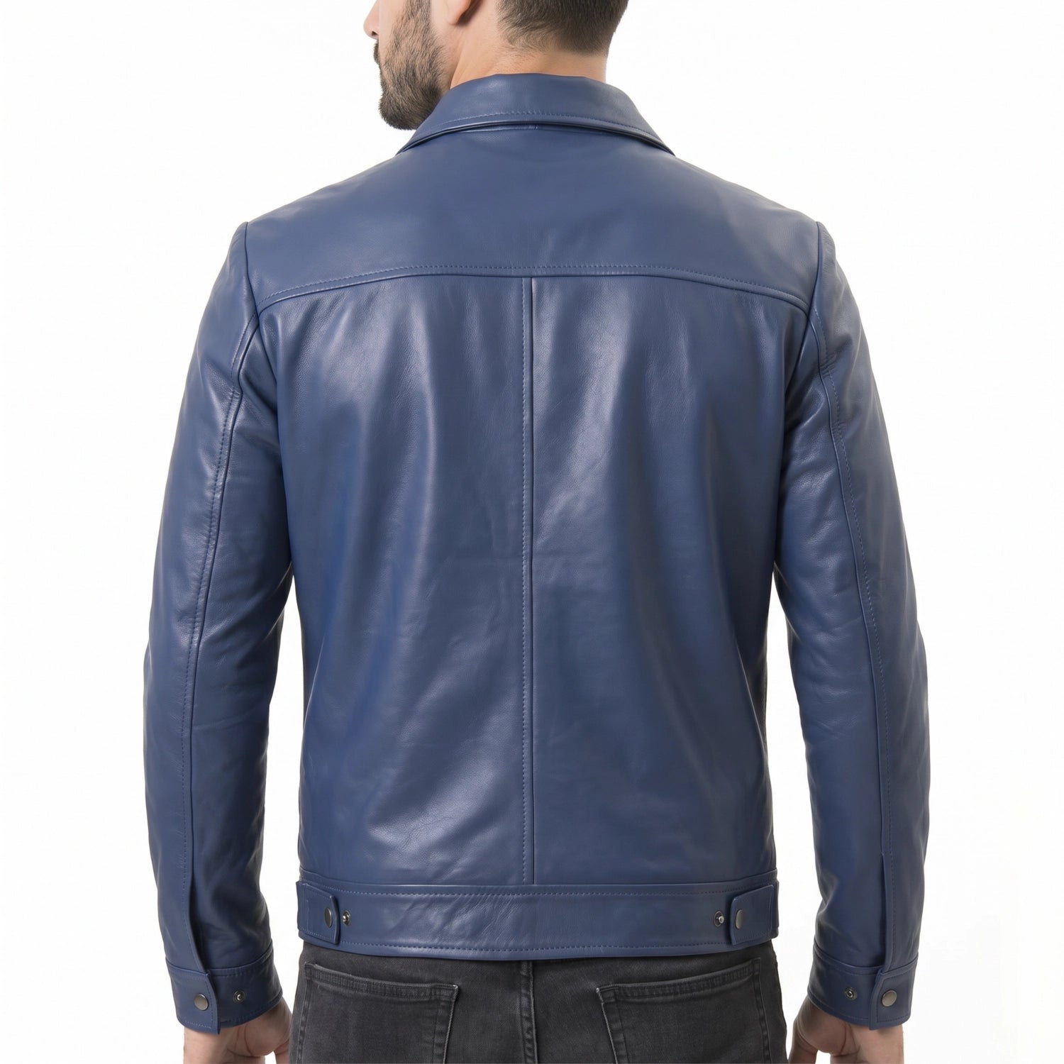 Blue Leather Jacket