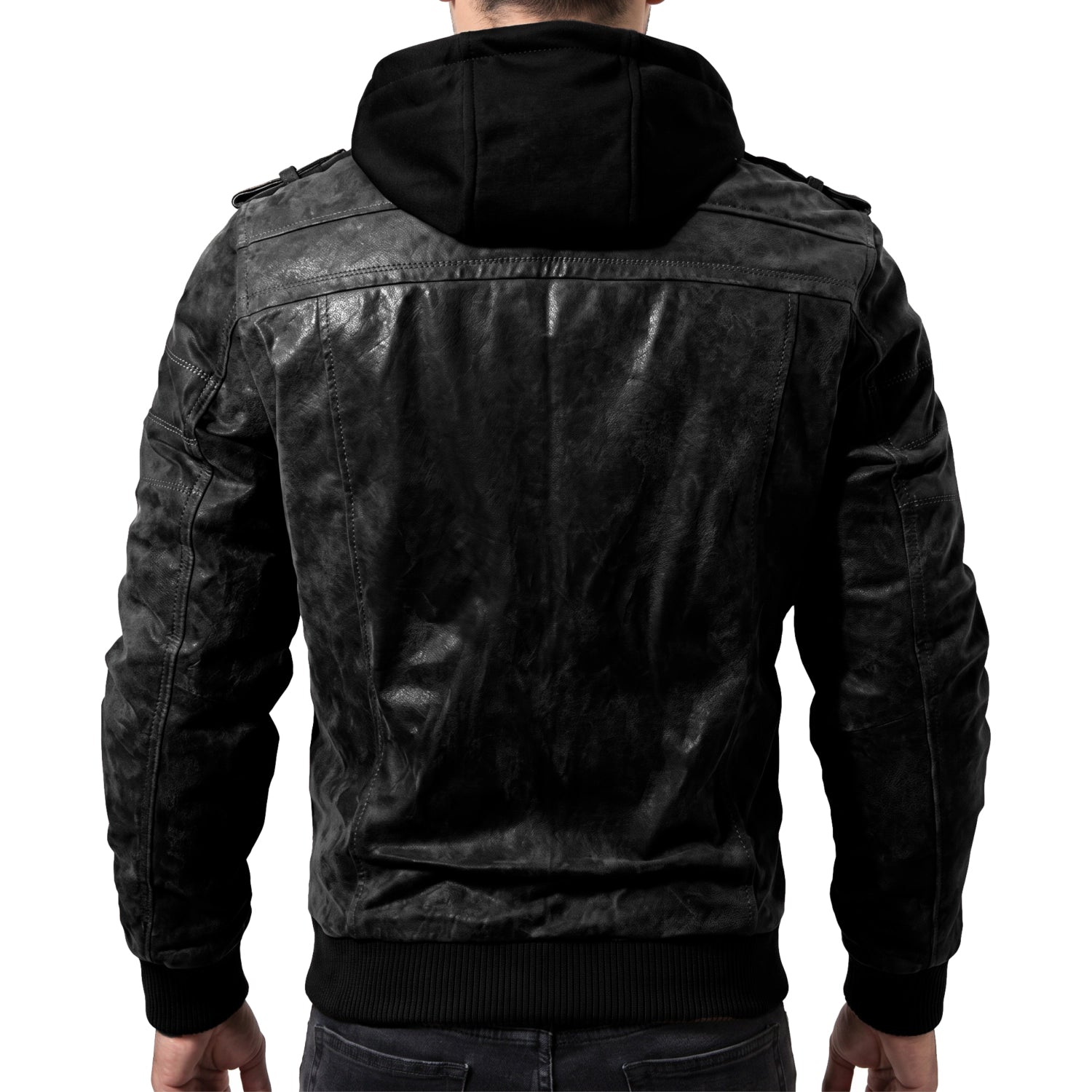 Titan Mens Black Leather
