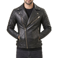Armand Black Biker Leather Jacket