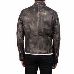 Distressed Brown Leather Jacket