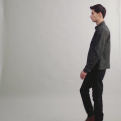 Zen Tumbled Leather Biker Jacket In Black