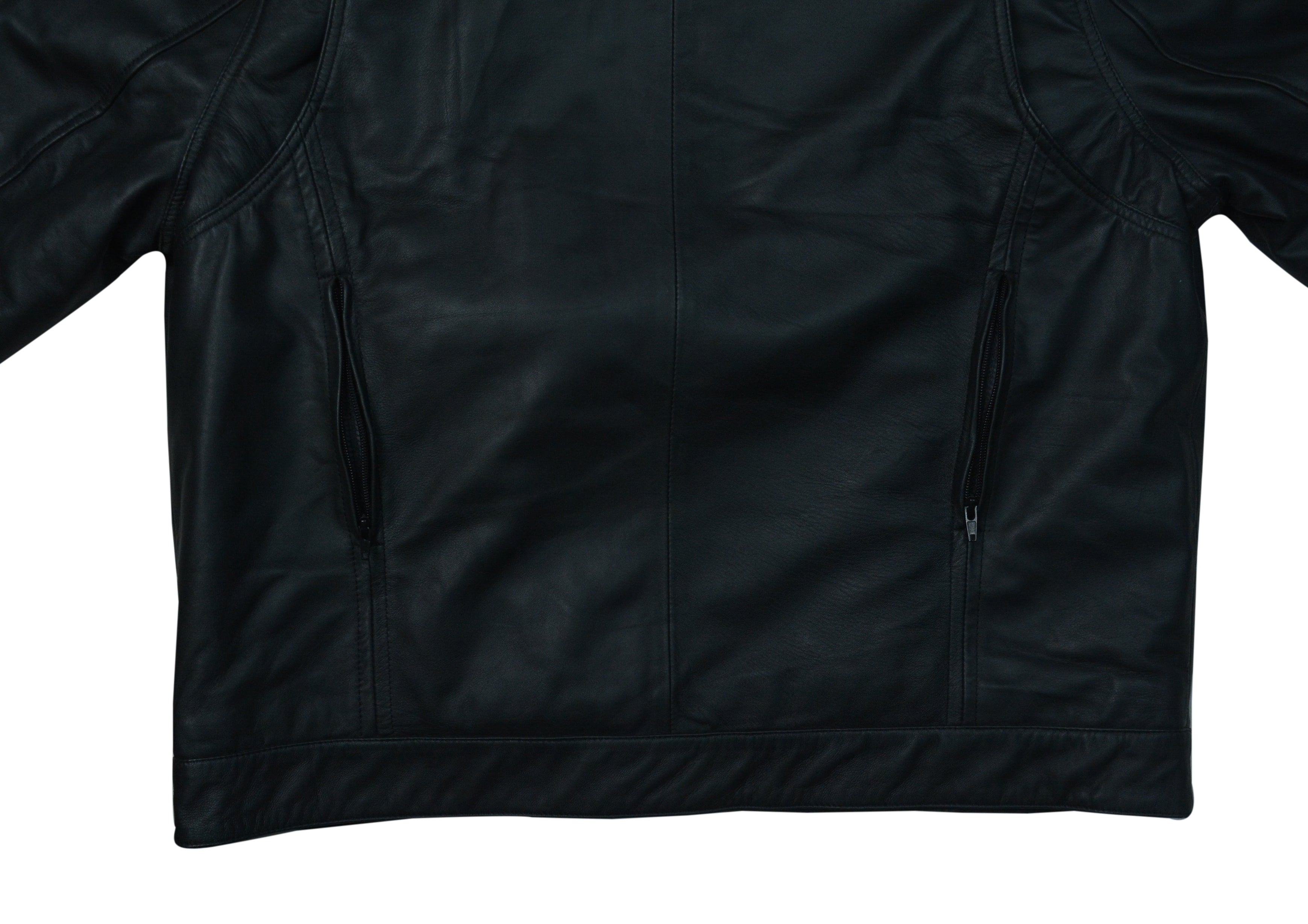 Pelle Pelle Black Biker Jacket -Modern Utility Motorcycle Jacket