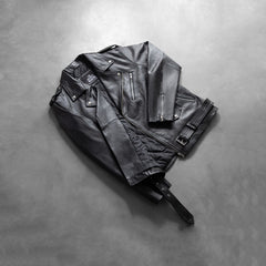 Allaric Alley Leather Biker Jacket Black