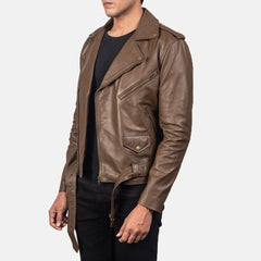 Allaric Alley Leather Biker Jacket Mocha