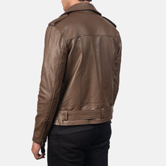 Allaric Alley Leather Biker Jacket Mocha