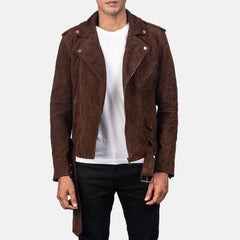 Allaric Alley Suede Biker Jacket Mocha