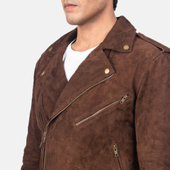Allaric Alley Suede Biker Jacket Mocha