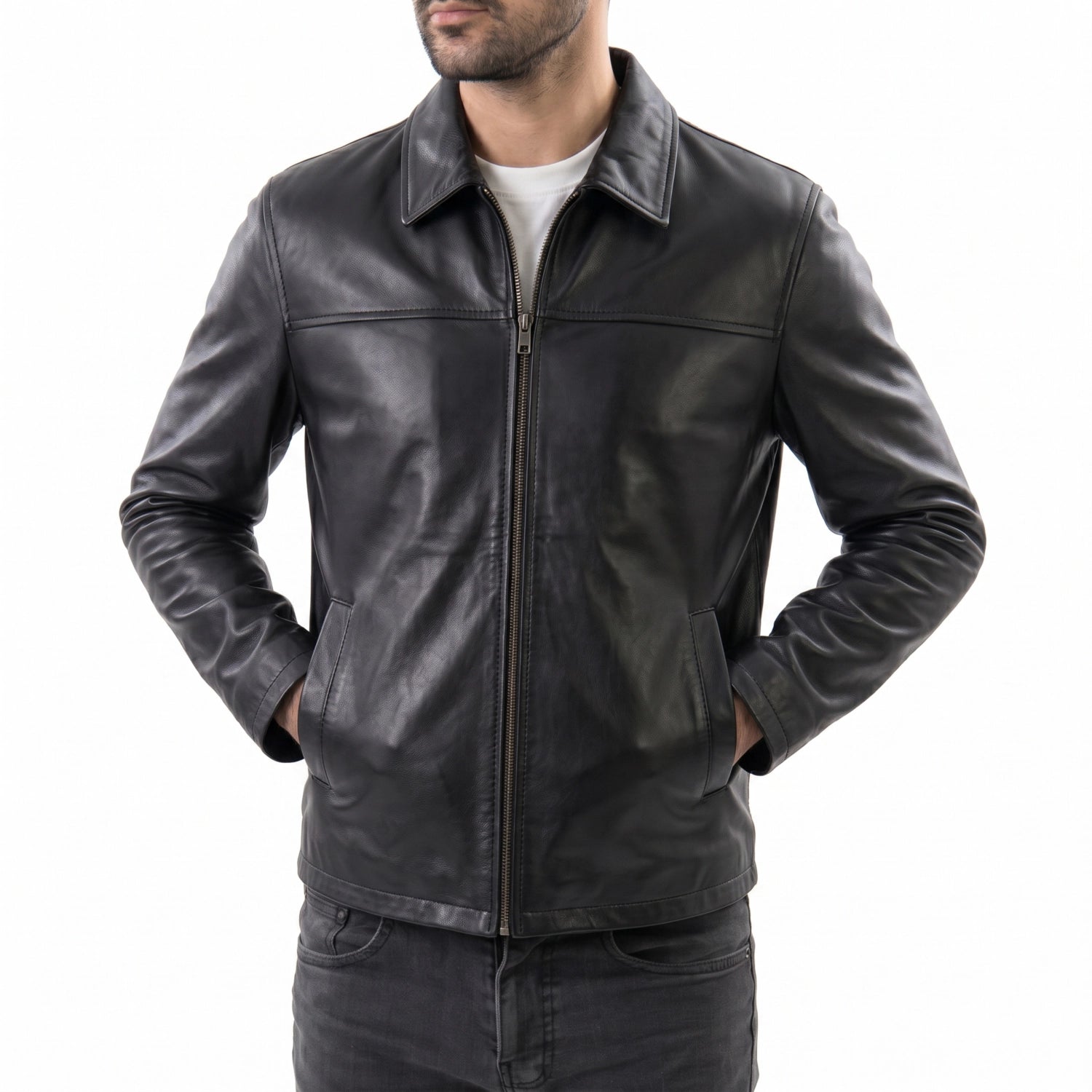 Men’s Black Leather