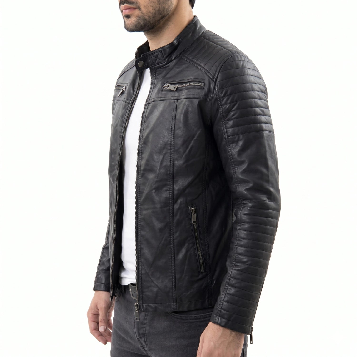 Black Leather Motorcycle Jacket