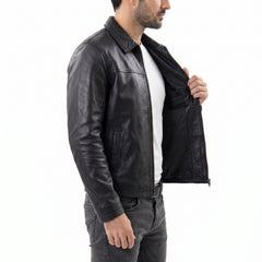Men’s Black Leather