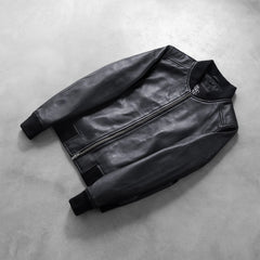 Bliss Bomber Jacket Made From Black Leather