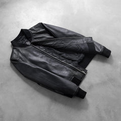 Bliss Bomber Jacket Made From Black Leather