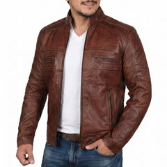 Brown Cafe Racer Leather