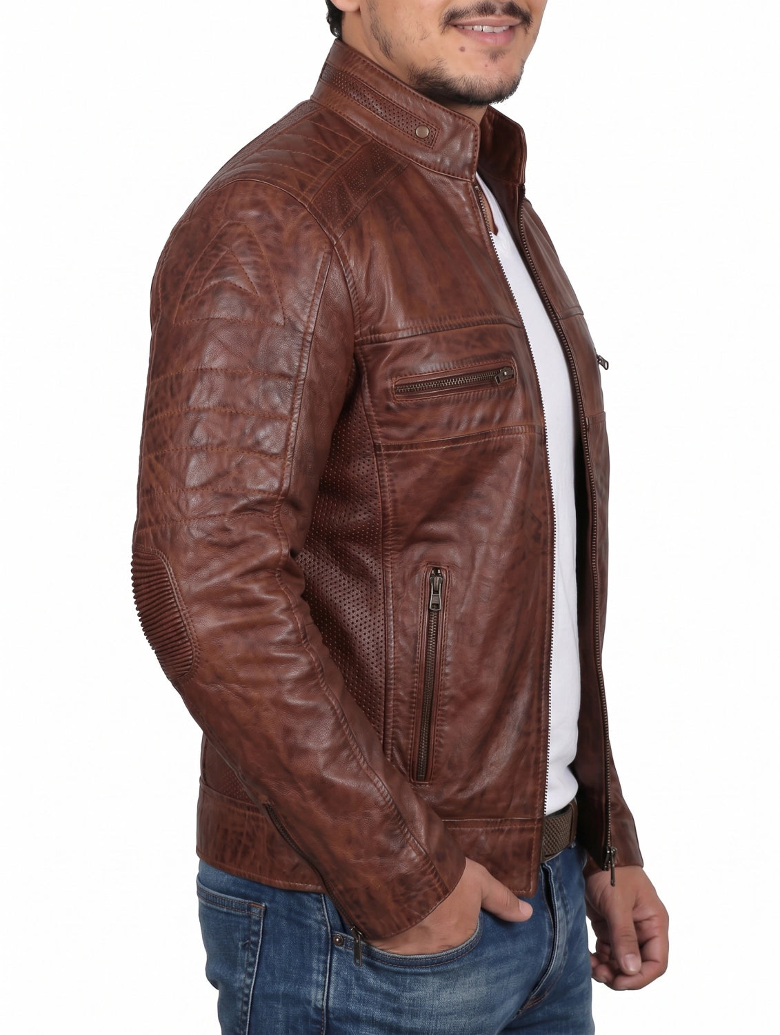 Brown Cafe Racer Leather