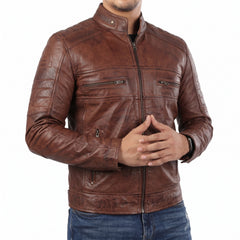 Brown Cafe Racer Leather