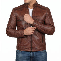 Brown Cafe Racer Leather
