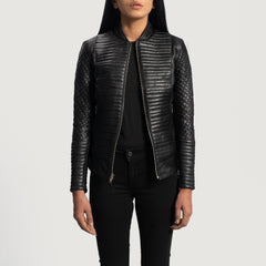 Cityscape Black Leather Biker