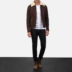 Coffner Jacket In Brown Shearling Fur