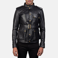 Germain Leather Jacket In Black
