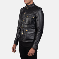 Germain Leather Jacket In Black