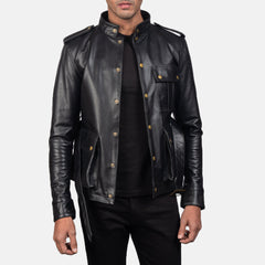 Germain Leather Jacket In Black