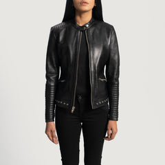 Haley Ray Biker Jacket Made From Black Leather