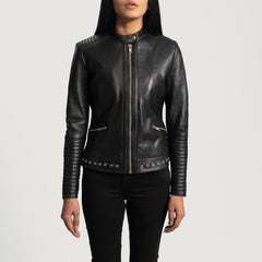 Haley Ray Biker Jacket Made From Black Leather