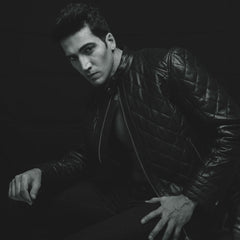 Henry Quilted Leather Jacket In Black