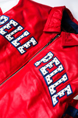 Pelle Pelle Men's LEATHER ARCHES JACKET SODA CLUB RED BLUE