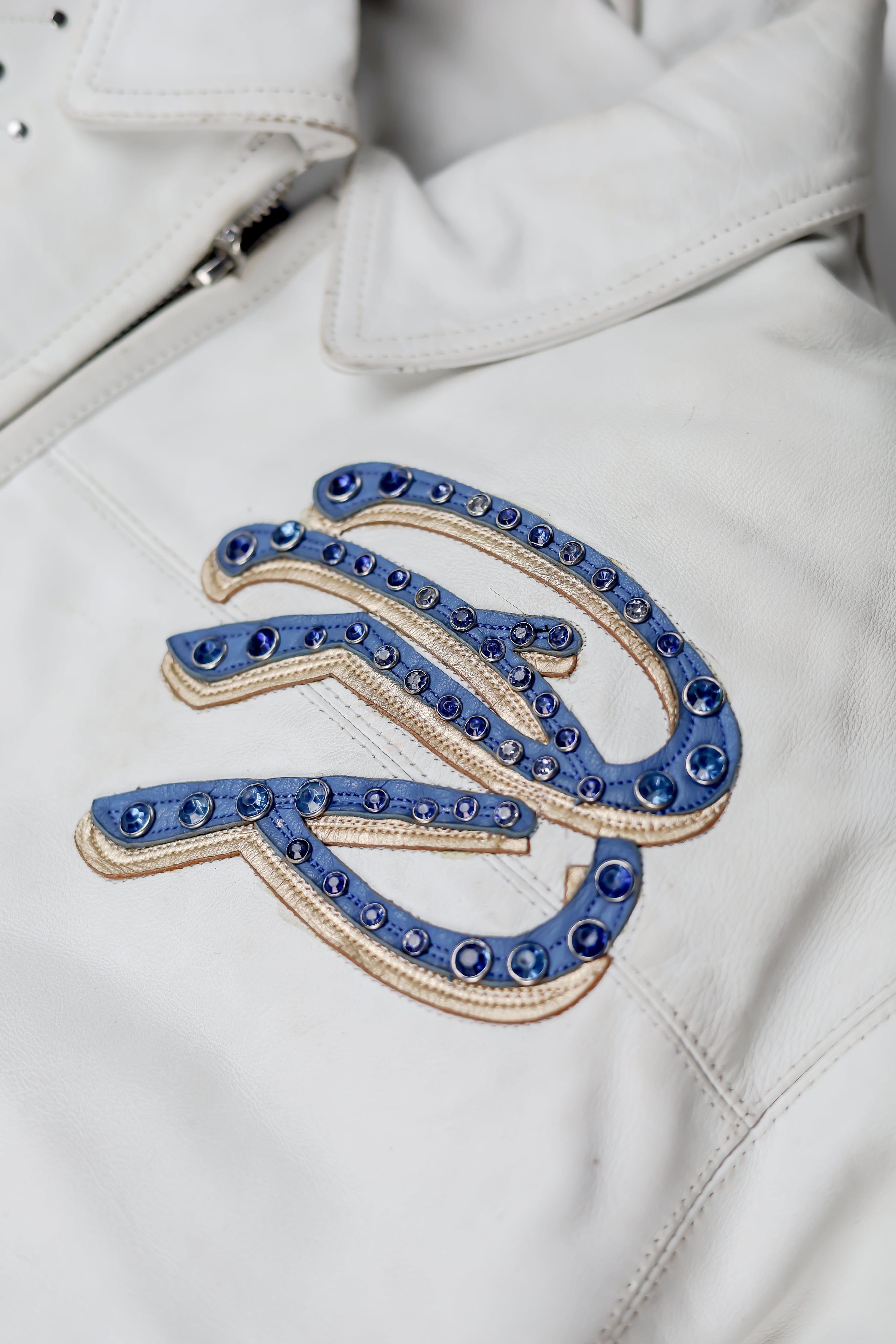 Pelle Pelle Greatest Of All Time White Real Leather Jacket