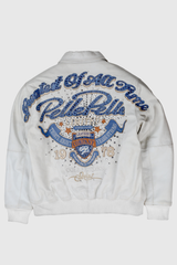 Pelle Pelle Greatest Of All Time White Real Leather Jacket