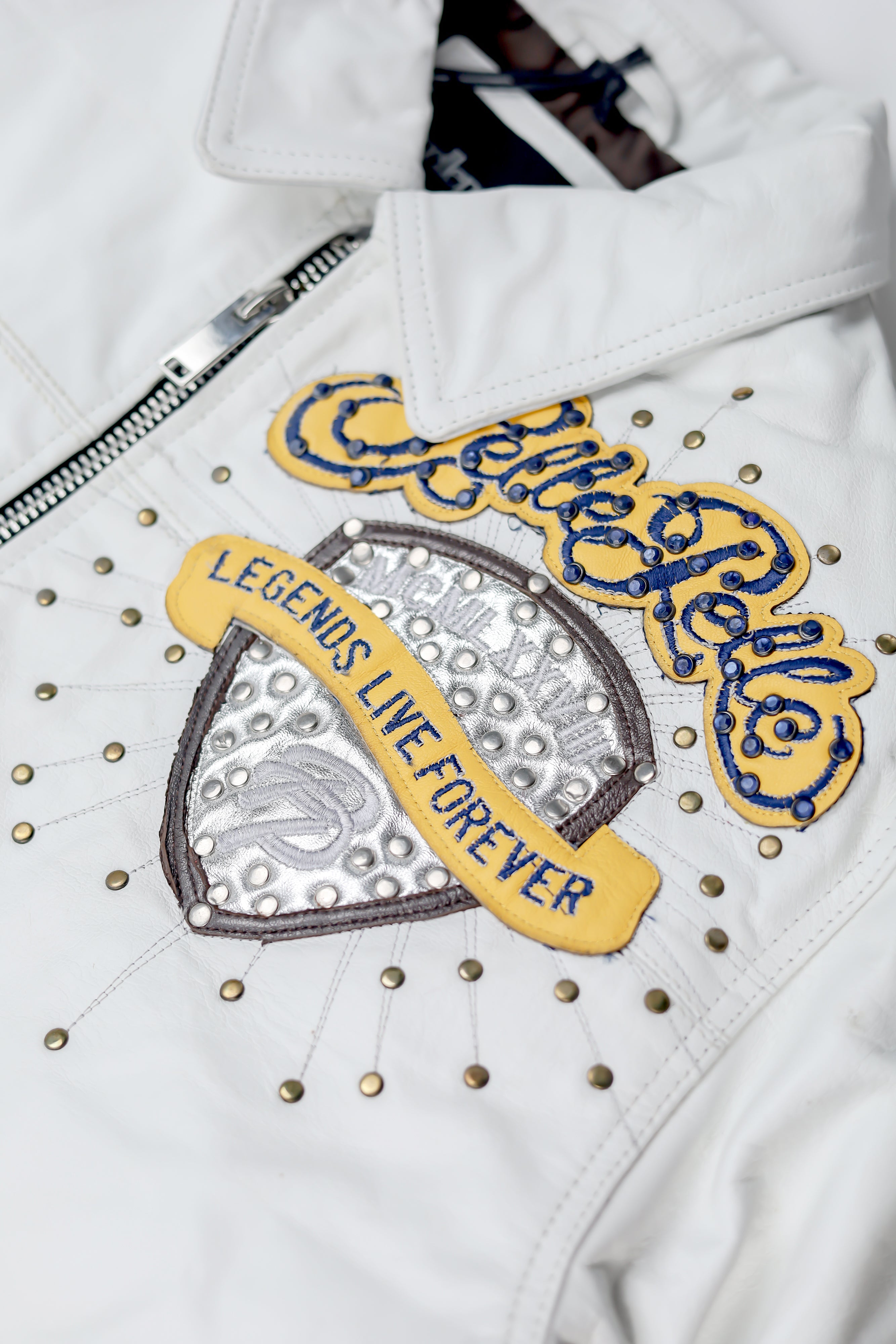 Pelle Pelle  Legends Live Forever White Men's Leather Jacket
