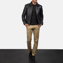 Inferno Leather Jacket In Black