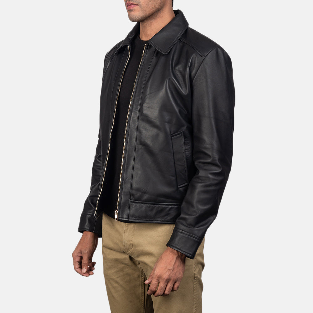 Fireline Bold Black Leather Street Jacket