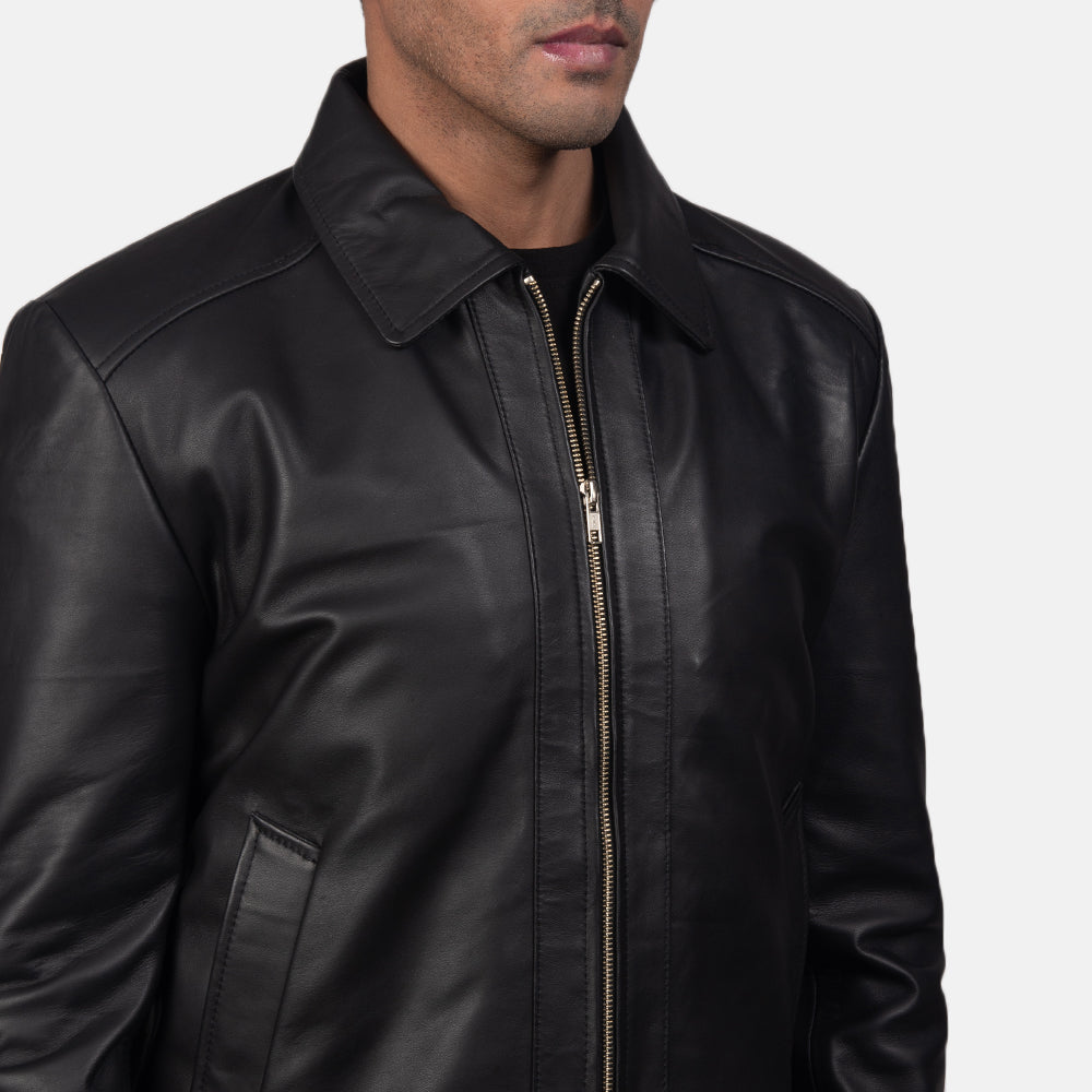 Fireline Bold Black Leather Street Jacket