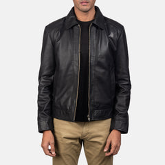Inferno Leather Jacket In Black