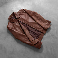 Inferno Leather Jacket In Brown