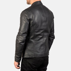 Ionic Leather Jacket In Black
