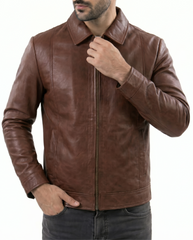 John Cognac Leather Jackets