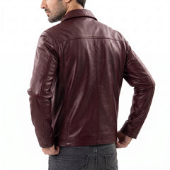 Maroon Leather Jacket 