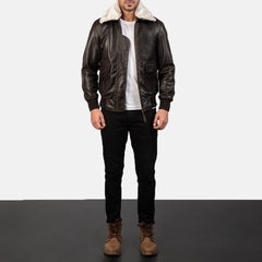 Men's C7-Force Brown Leather Pilot Jacket