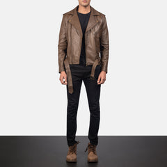Allaric Alley Leather Biker Jacket Mocha