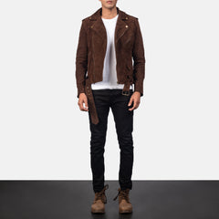 Allaric Alley Suede Biker Jacket Mocha