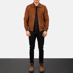 Tomchi Suede Leather Jacket In Tan